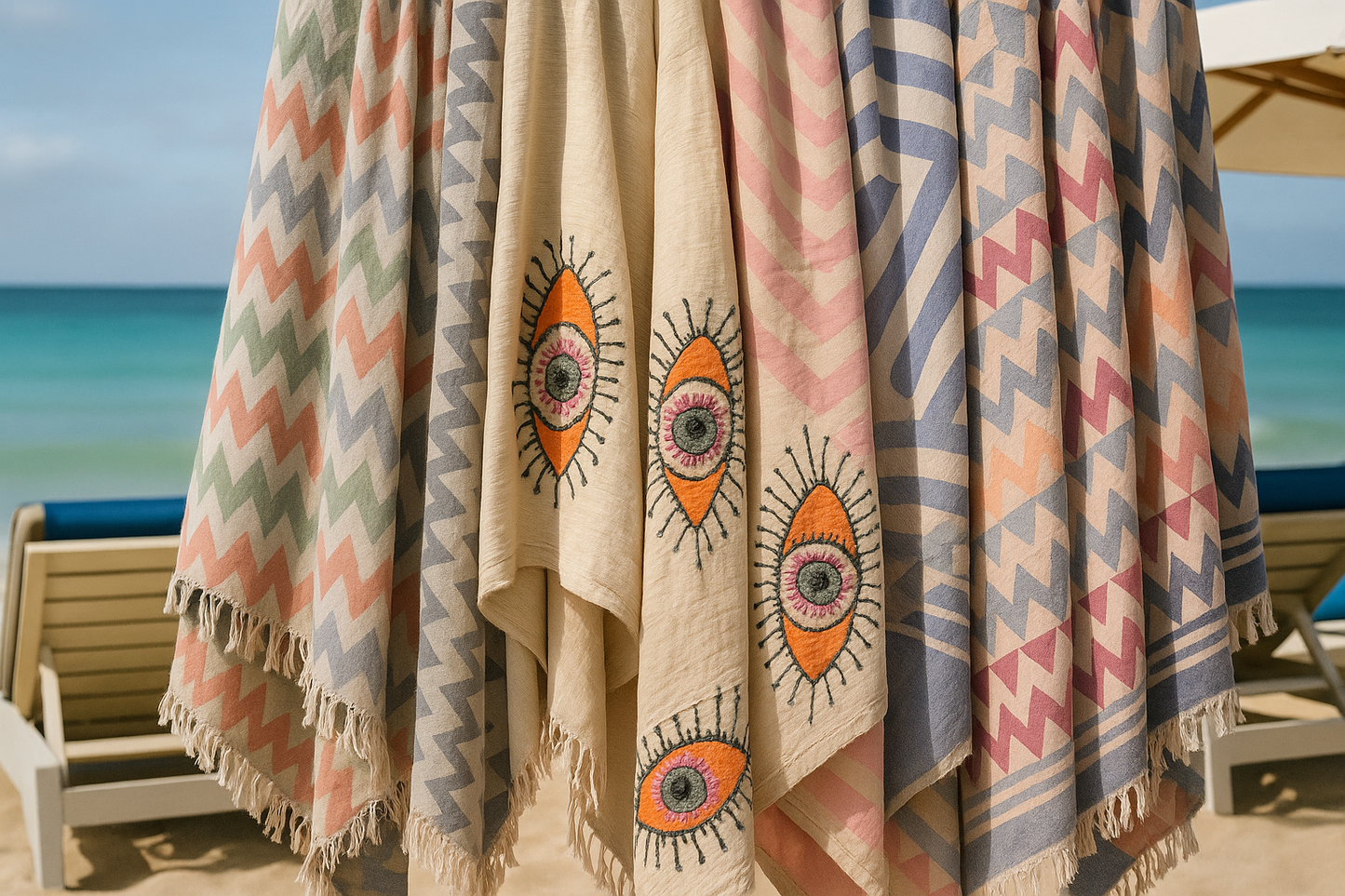 Bodrum Turkish Hammam Towel - 100% Cotton, Lightweight & Quick-Drying