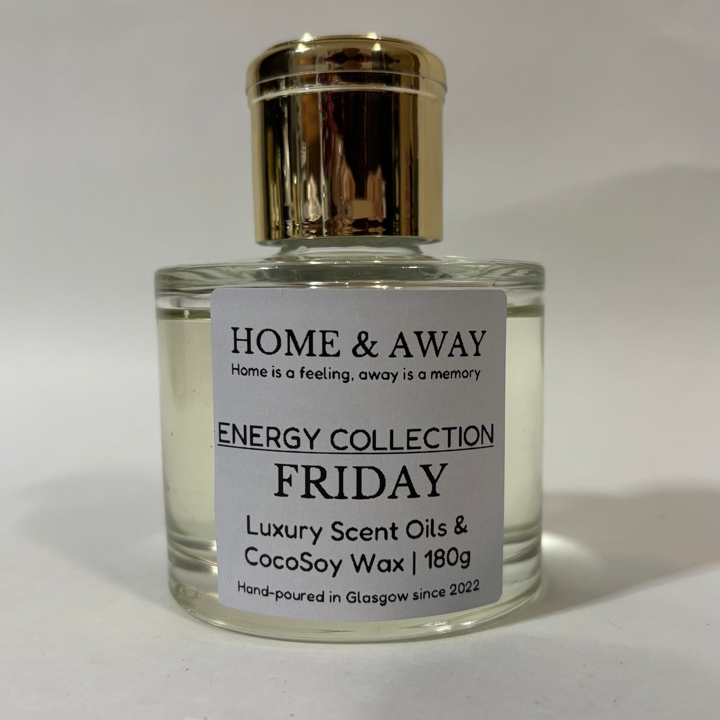 Friday white tea and cardamom reed diffuser by Home & Away, 100g, made in Glasgow