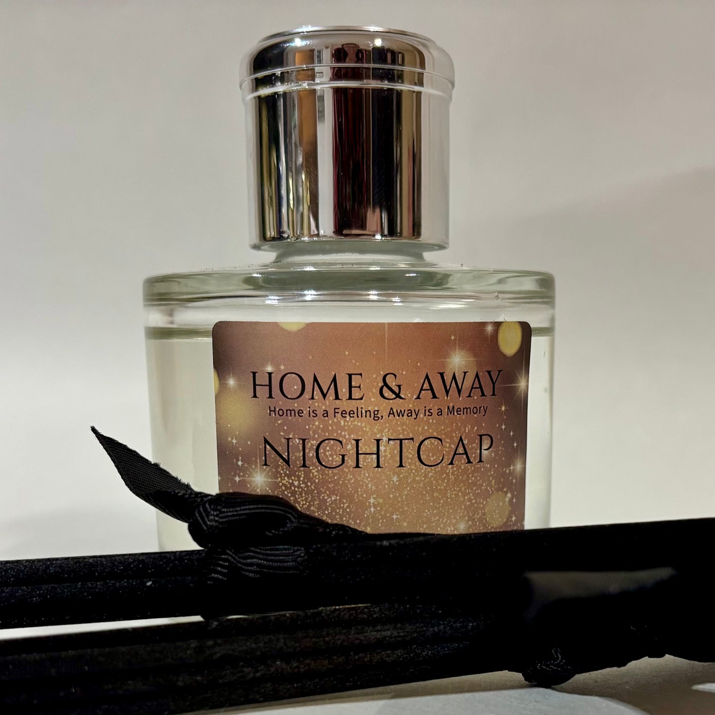 Nightcap oud and bergamot reed diffuser by Home & Away, 100g, made in Glasgow