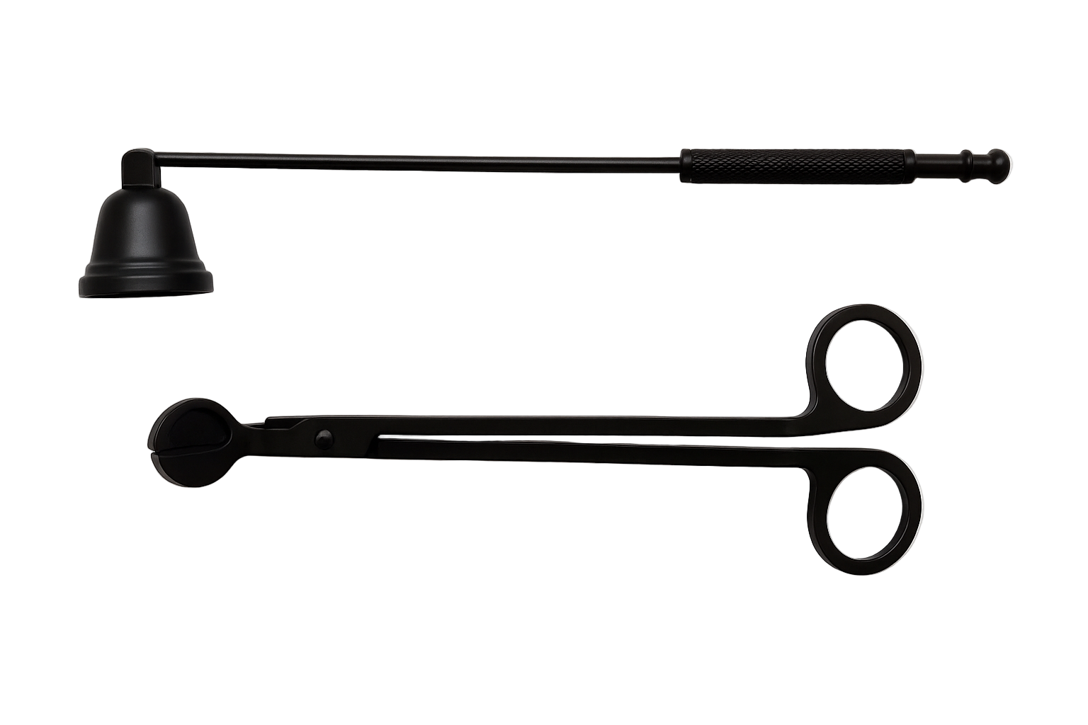 Black Candle Snuffer & Wick Trimmer Set - Home-away.co.uk
