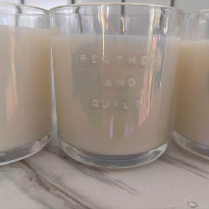 Feather & Quilt Candle - Home-away.co.uk