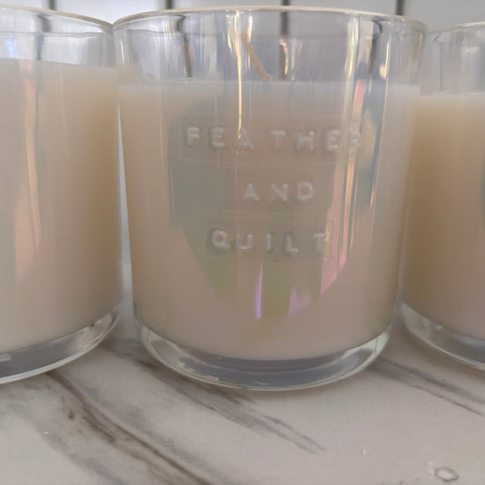 Feather & Quilt Candle - Home-away.co.uk
