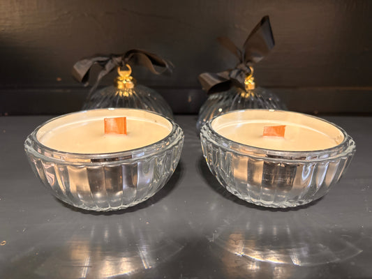 Silver Glass Christmas Bauble Candle – EcoSoy Wax, Gift-Boxed