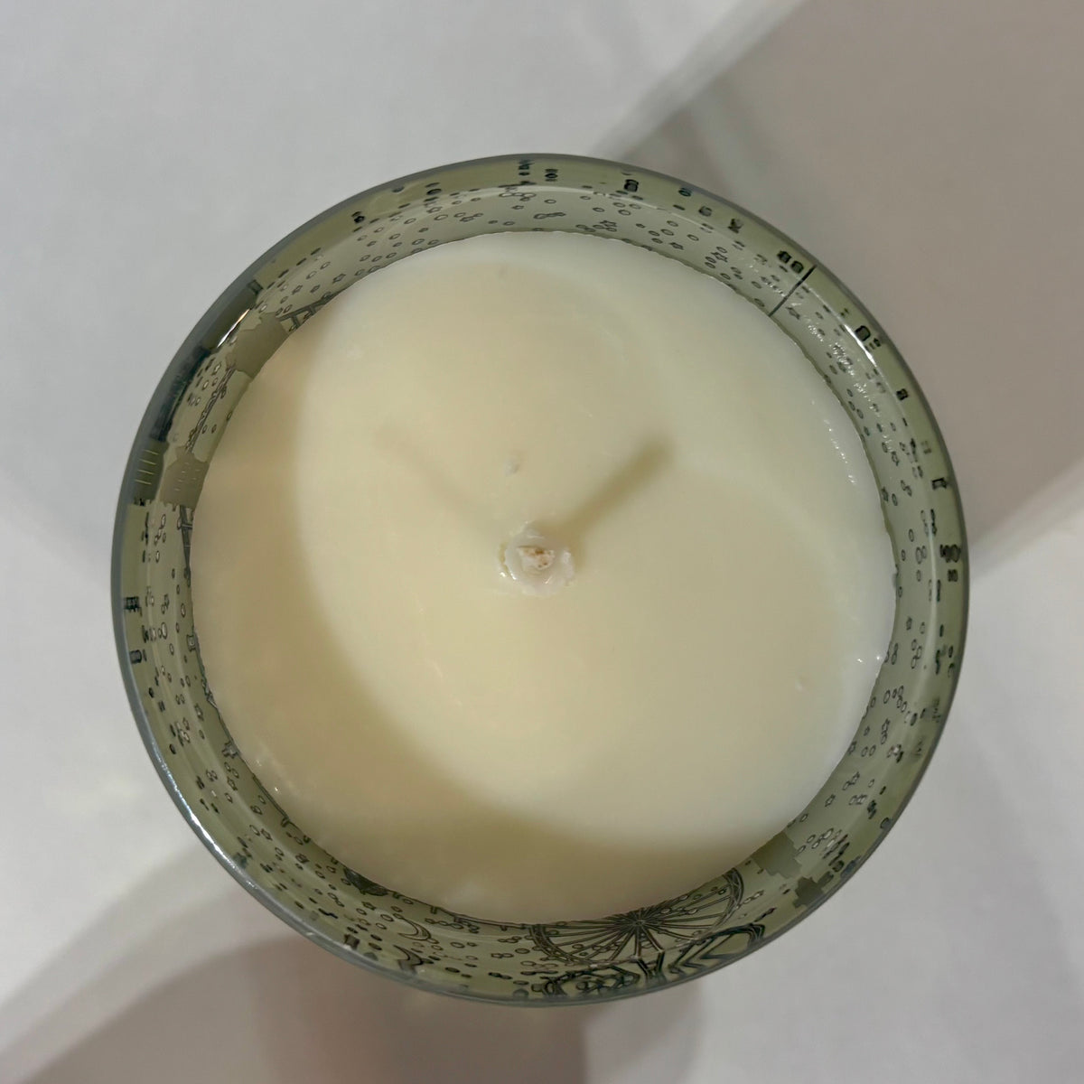 London at Night limited edition candle in printed glass with a starlit London winter skyline, by Home & Away Candles