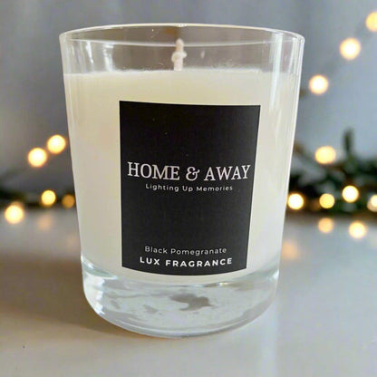 Black Pomegranate | Soy Wax Scented Candle - Home-away.co.uk
