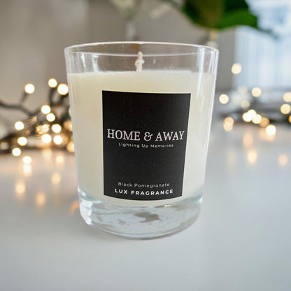 Black Pomegranate | Soy Wax Scented Candle - Home-away.co.uk