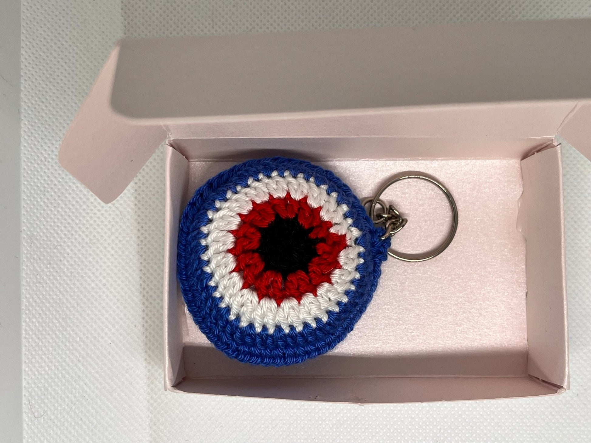 Crochet Evil Eye Key Ring - Home - away.co.uk