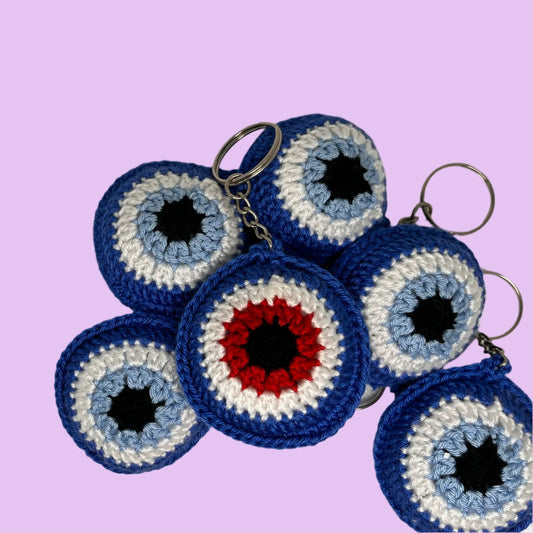 Crochet Evil Eye Key Ring - Home - away.co.uk