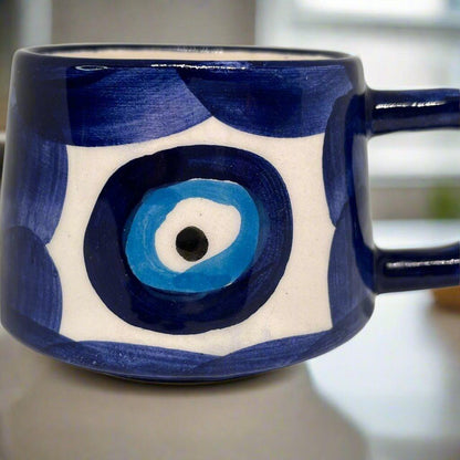 NAVY | Evil Eye | Coffee Cup Candles - Home-away.co.uk