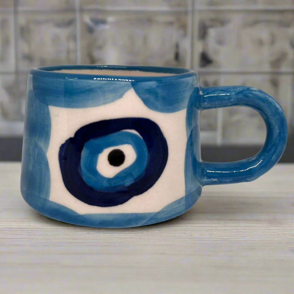 Pale Blue - Evil Eye Coffee Cup Candles - Home - away.co.uk